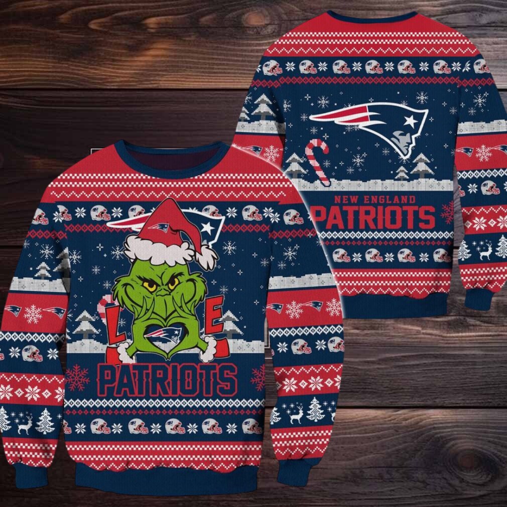 New England Patriots NFL Grinch Football Limited Ugly Christmas Sweater New England Patriots NFL Grinch Football Limited Ugly Christmas Sweater