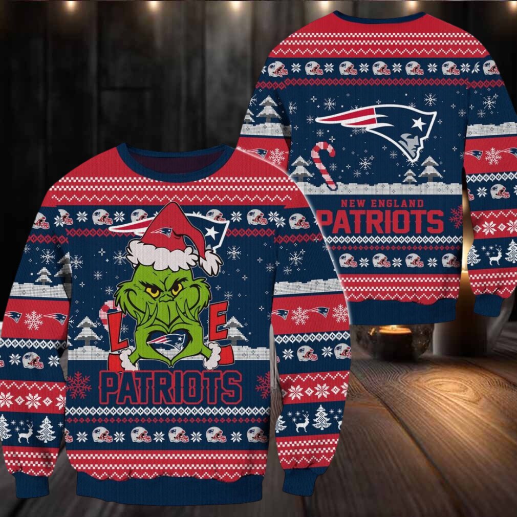 New England Patriots NFL Grinch Football Limited Ugly Christmas Sweater New England Patriots NFL Grinch Football Limited Ugly Christmas Sweater