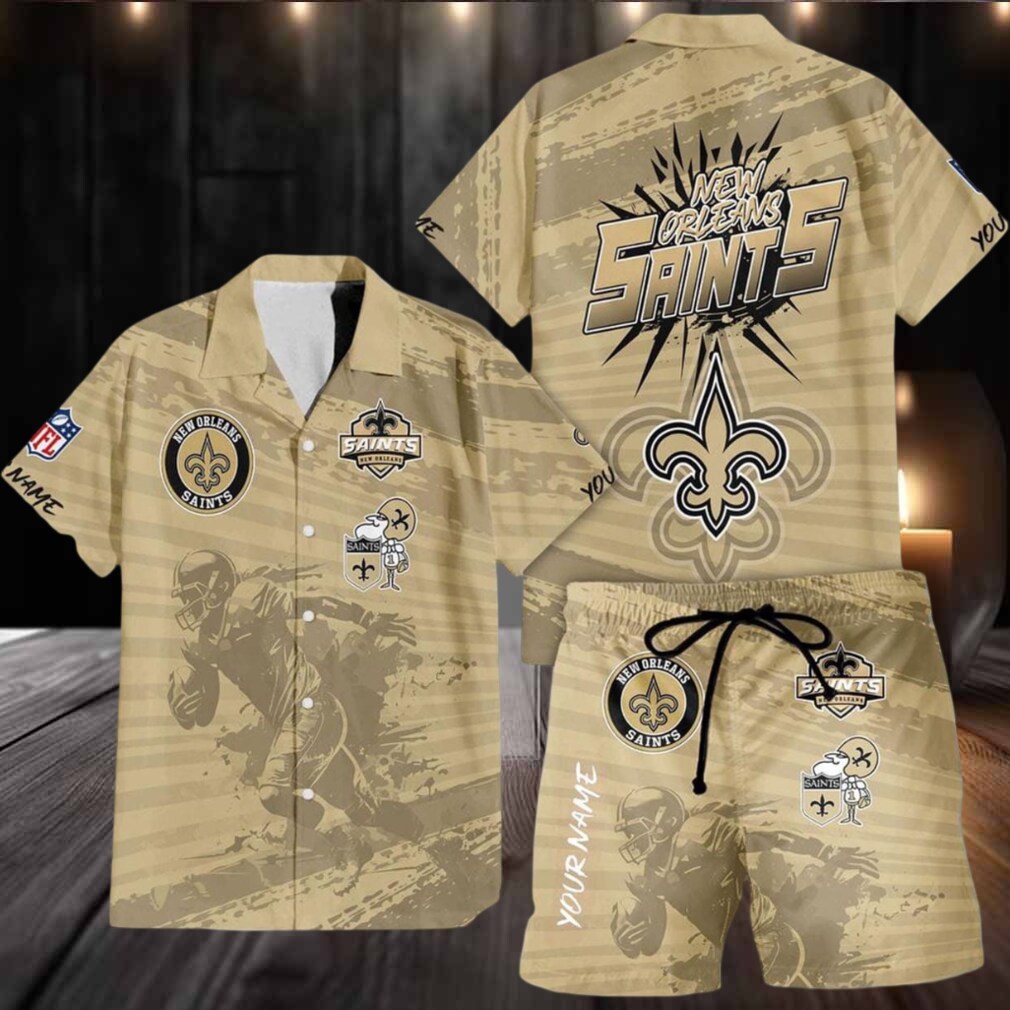 New Orleans Saints Combo Hawaiian Shirt And Shorts New Orleans Saints Combo Hawaiian Shirt And Shorts