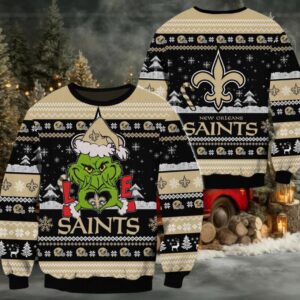 New Orleans Saints NFL Grinch Football Limited Ugly Christmas Sweater