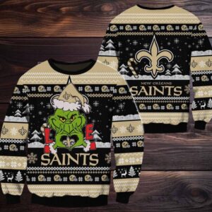 New Orleans Saints NFL Grinch Football Limited Ugly Christmas Sweater