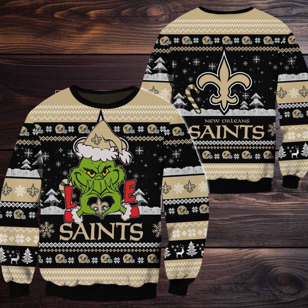 New Orleans Saints NFL Grinch Football Limited Ugly Christmas Sweater New Orleans Saints NFL Grinch Football Limited Ugly Christmas Sweater