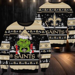 New Orleans Saints NFL Grinch Football Limited Ugly Christmas Sweater