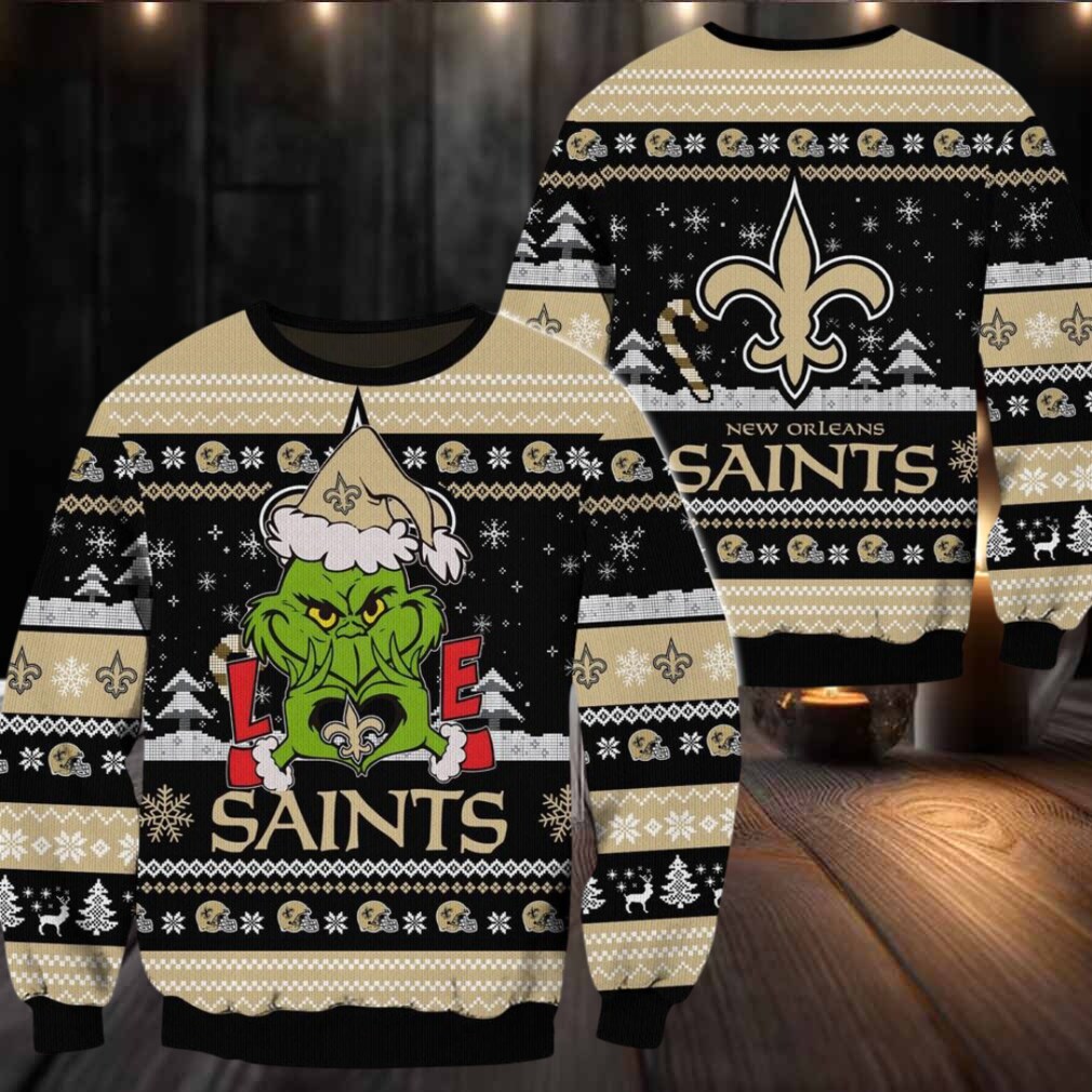 New Orleans Saints NFL Grinch Football Limited Ugly Christmas Sweater New Orleans Saints NFL Grinch Football Limited Ugly Christmas Sweater