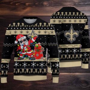 New Orleans Saints Santa Claus Ugly Christmas Sweater