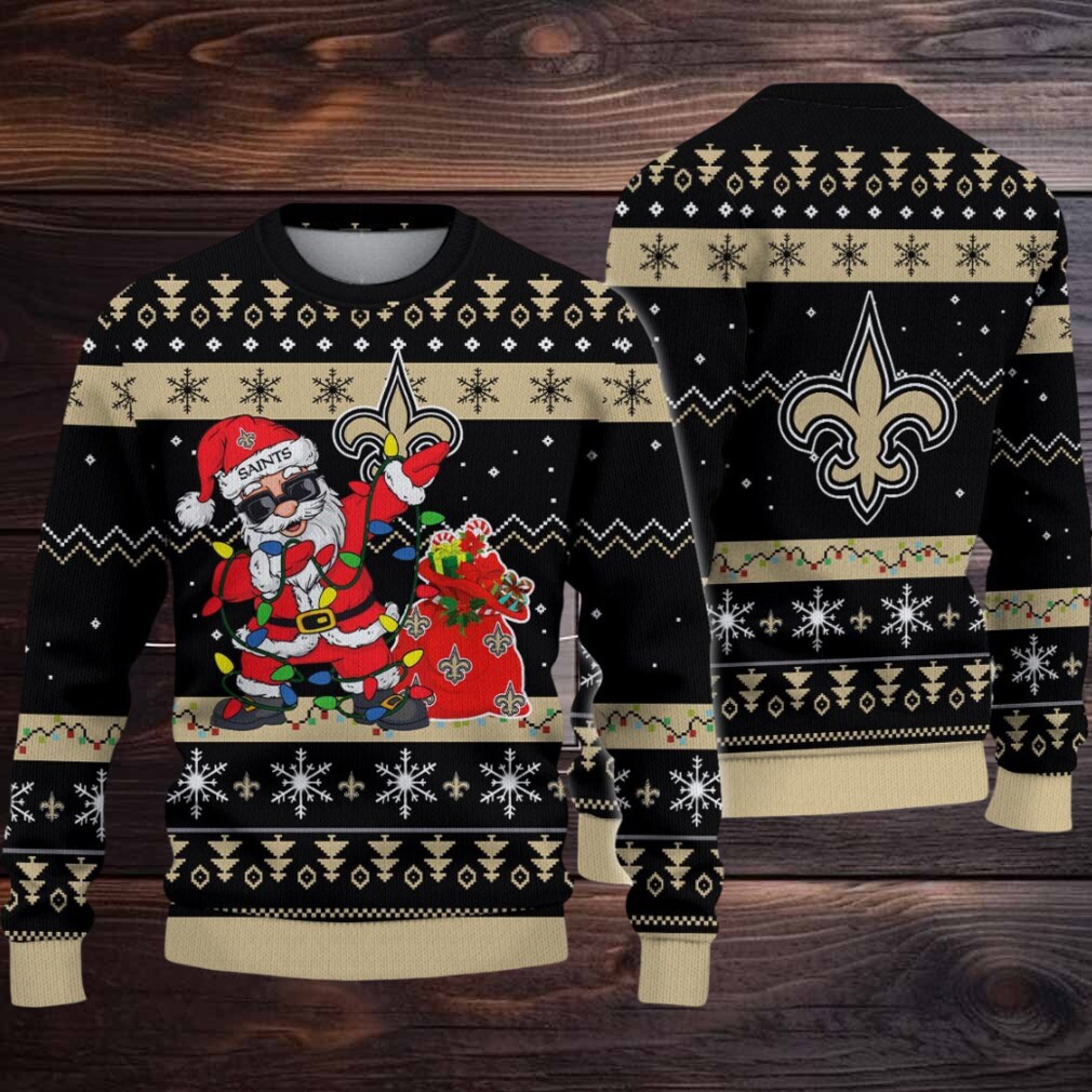 New Orleans Saints Santa Claus Ugly Christmas Sweater New Orleans Saints Santa Claus Ugly Christmas Sweater