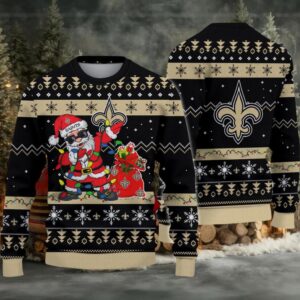 New Orleans Saints Santa Claus Ugly Christmas Sweater