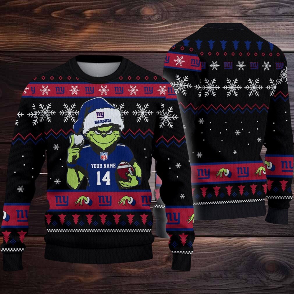 New York Giants Custom Christmas Ugly Sweater New York Giants Custom Christmas Ugly Sweater