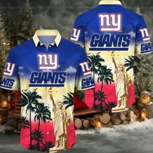 New York Giants Hawaii Shirt Statue Of Liberty Aloha Shirt