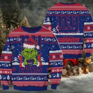 New York Giants NFL Grinch Football Limited Ugly Christmas Sweater
