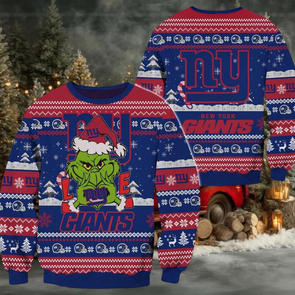 New York Giants NFL Grinch Football Limited Ugly Christmas Sweater New York Giants NFL Grinch Football Limited Ugly Christmas Sweater