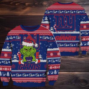 New York Giants NFL Grinch Football Limited Ugly Christmas Sweater