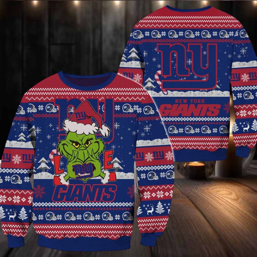 New York Giants NFL Grinch Football Limited Ugly Christmas Sweater New York Giants NFL Grinch Football Limited Ugly Christmas Sweater