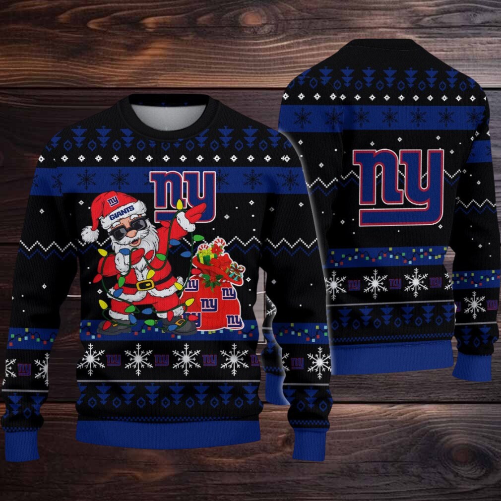 New York Giants Santa Claus Ugly Christmas Sweater New York Giants Santa Claus Ugly Christmas Sweater