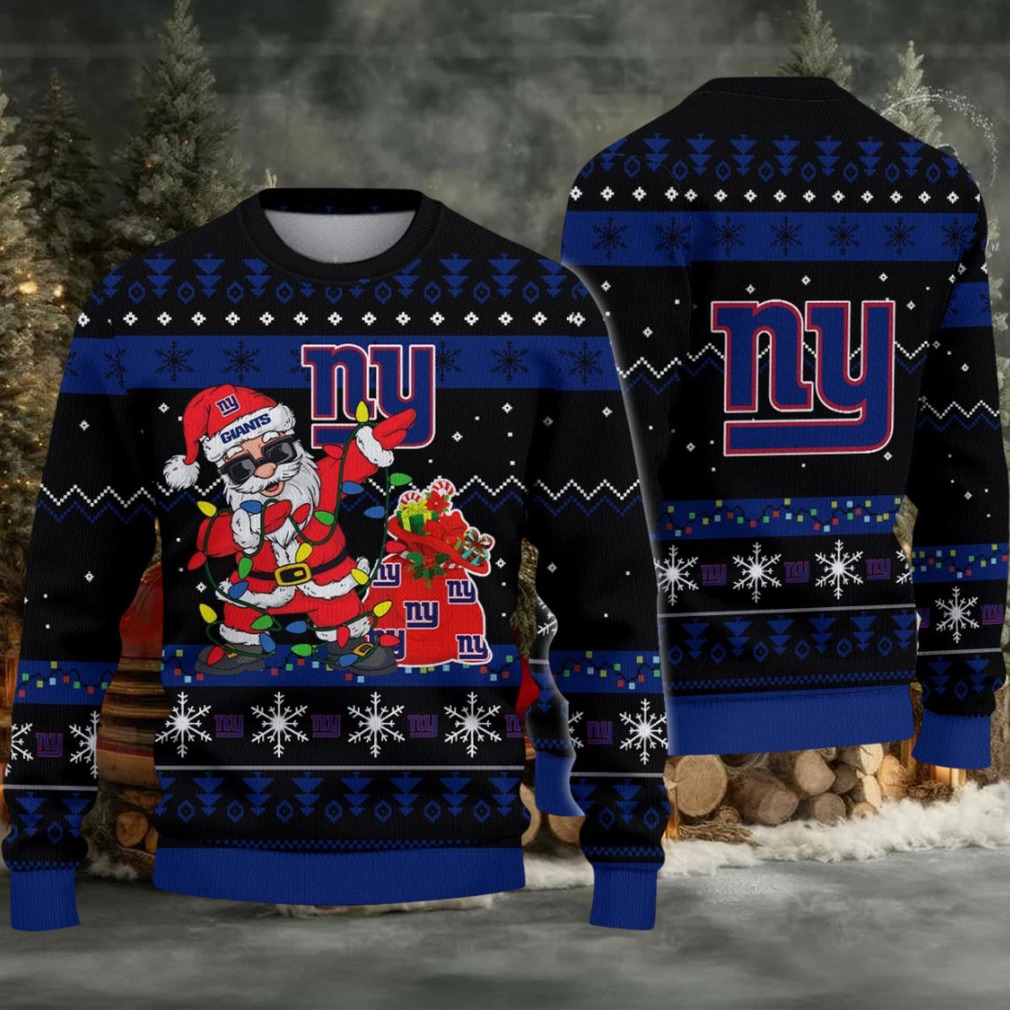 New York Giants Santa Claus Ugly Christmas Sweater New York Giants Santa Claus Ugly Christmas Sweater