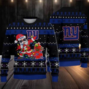 New York Giants Santa Claus Ugly Christmas Sweater