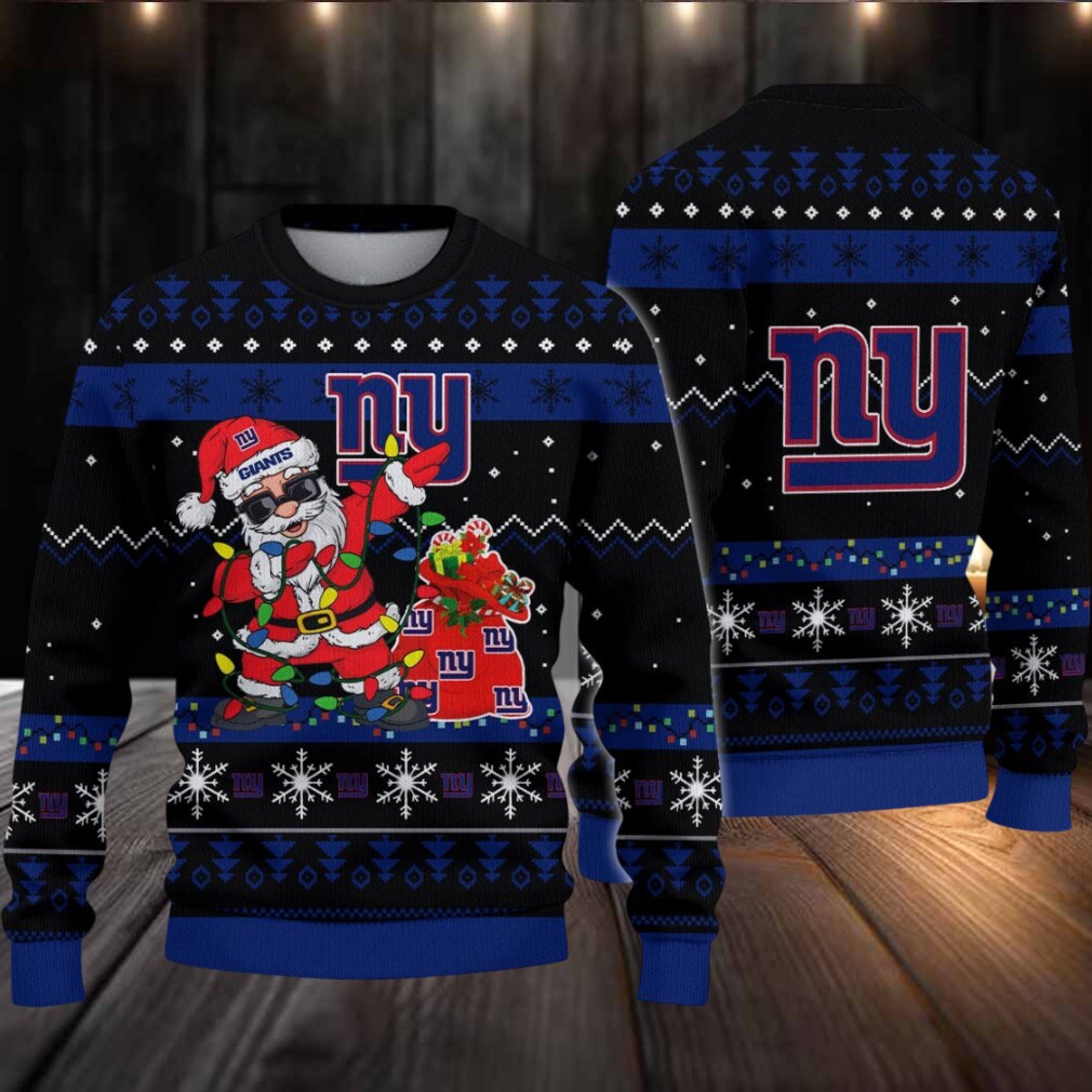 New York Giants Santa Claus Ugly Christmas Sweater New York Giants Santa Claus Ugly Christmas Sweater