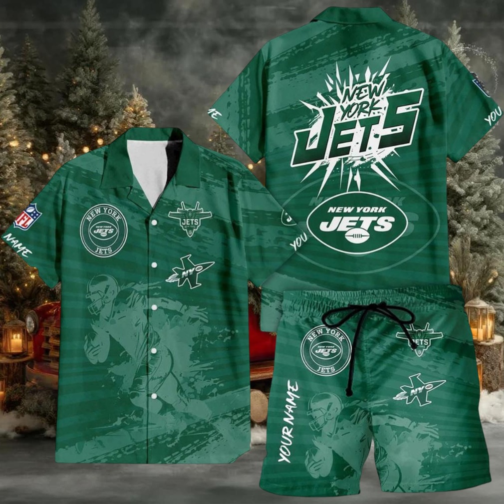 New York Jets Combo Hawaiian Shirt And Shorts New York Jets Combo Hawaiian Shirt And Shorts