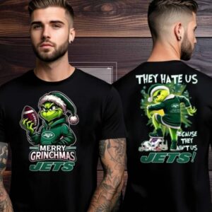 New York Jets Grinch Merry Christmas Grinchmas 2025 Personalized Football Logo Two Sided Shirt