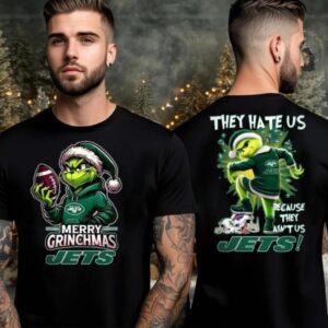 New York Jets Grinch Merry Christmas Grinchmas 2025 Personalized Football Logo Two Sided Shirt