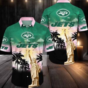 New York Jets Hawaii Shirt Statue Of Liberty Aloha Shirt