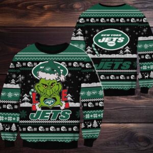 New York Jets NFL Grinch Football Limited Ugly Christmas Sweater