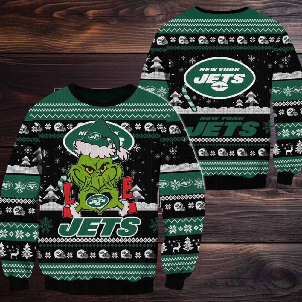 New York Jets NFL Grinch Football Limited Ugly Christmas Sweater New York Jets NFL Grinch Football Limited Ugly Christmas Sweater