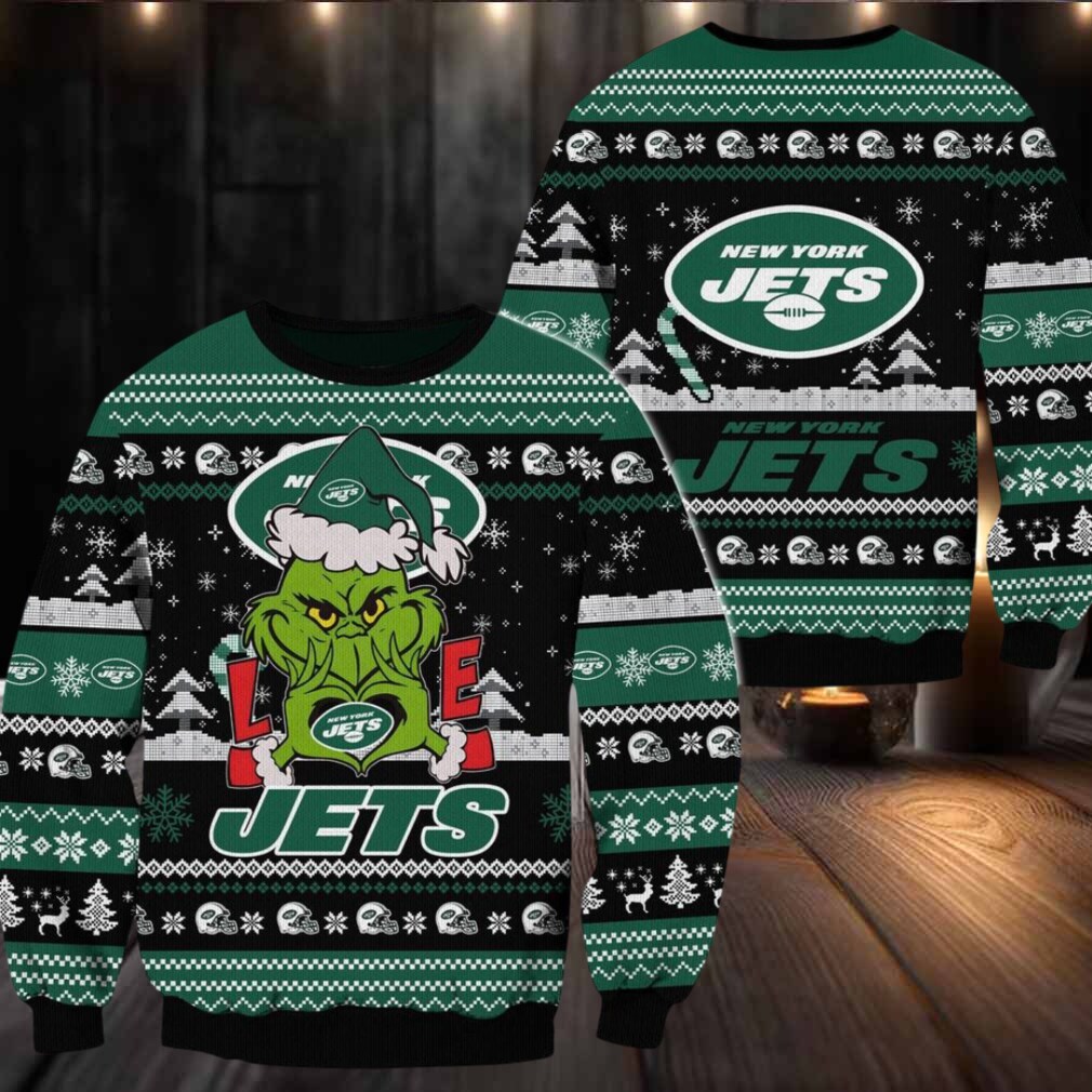 New York Jets NFL Grinch Football Limited Ugly Christmas Sweater New York Jets NFL Grinch Football Limited Ugly Christmas Sweater