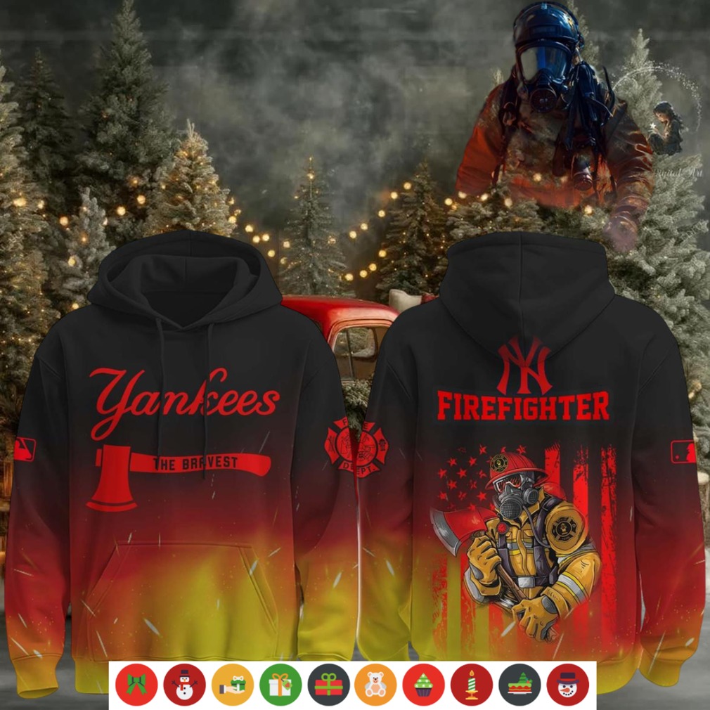 New York Yankees x Firefighter The Bravest Flame Hoodie Shirt