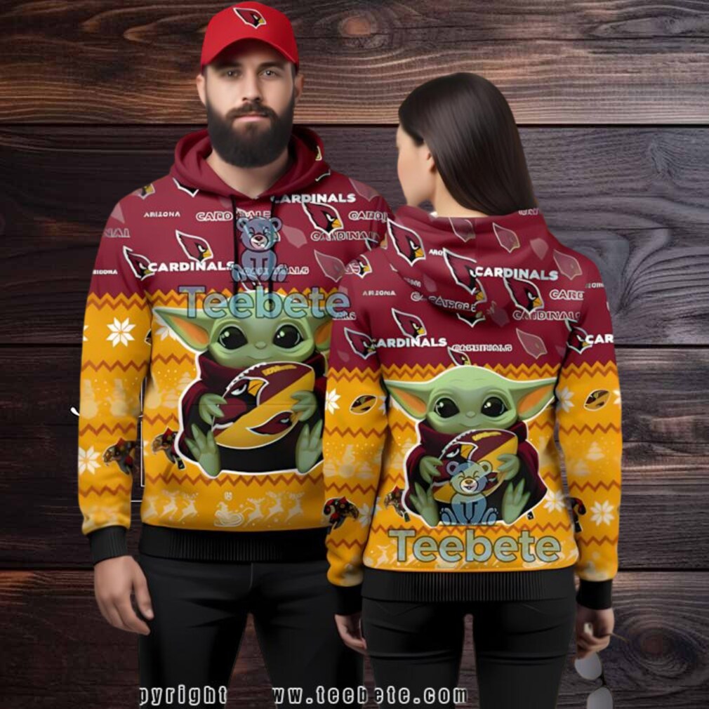 Arizona Cardinals Baby Yoda Football Ugly 3D Hoodie Women Arizona Cardinals Baby Yoda Football Ugly 3D Hoodie Women