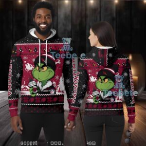 Arizona Cardinals Grinch Coffee Ugly 3D Zip Up Hoodie