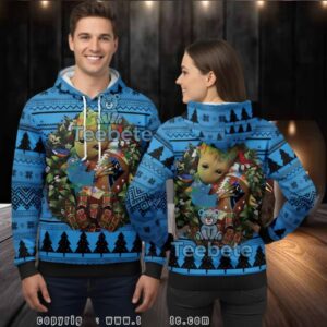 Carolina Panthers Baby Groot 3D Ugly Hoodie Youth