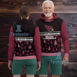 Arizona Cardinals Christmas Tree Pattern Ugly 3D Print Hoodie