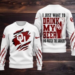 Oklahoma Sooners NCAA I Just Want To Drink My Beer And Watch Aggies Ugy Christmas Sweater