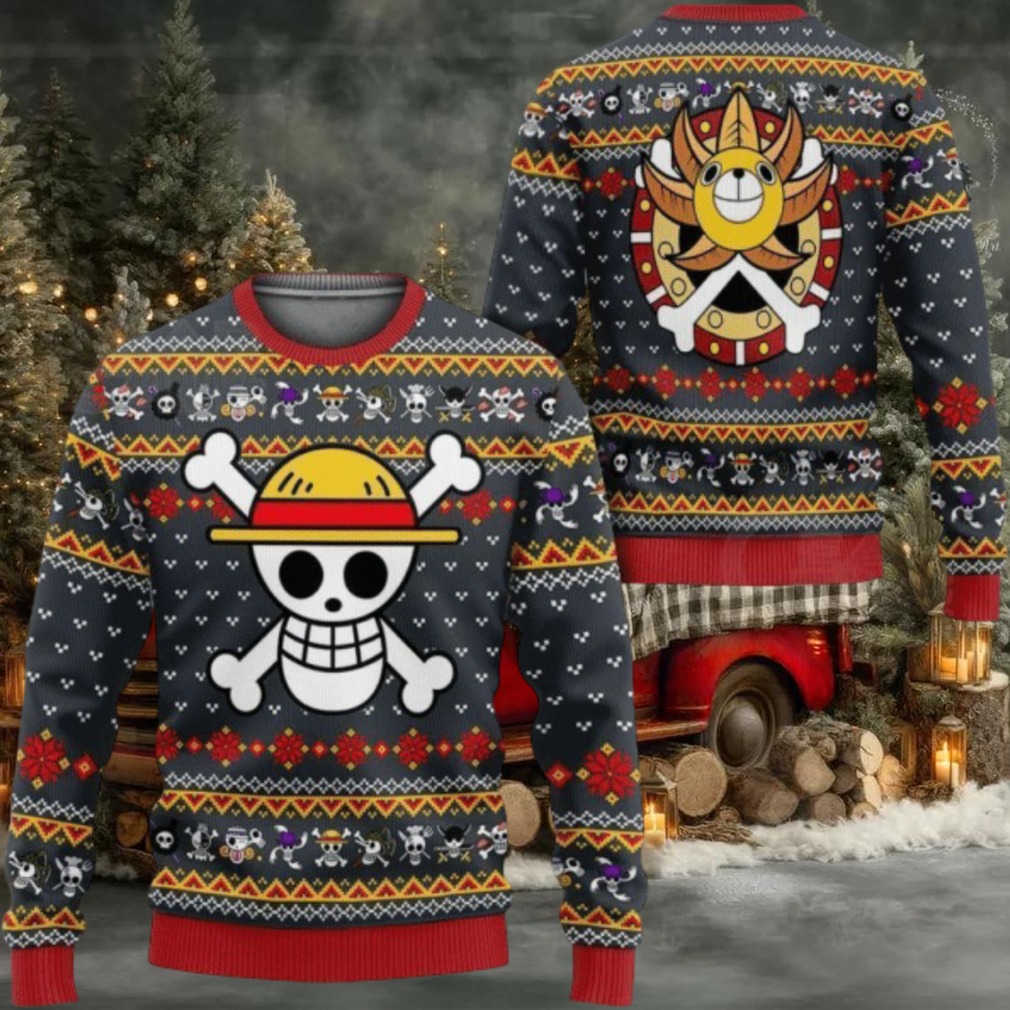 One Piece Anime Straw Hat Priate 17 Ugly Sweater, One Piece Anime Gift Fan Ugly Sweater 414