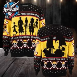 One Piece Straw Hat Crew Shadow Christmas One Piece Ugly Christmas Sweater