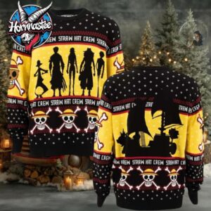 One Piece Straw Hat Crew Shadow Christmas One Piece Ugly Christmas Sweater