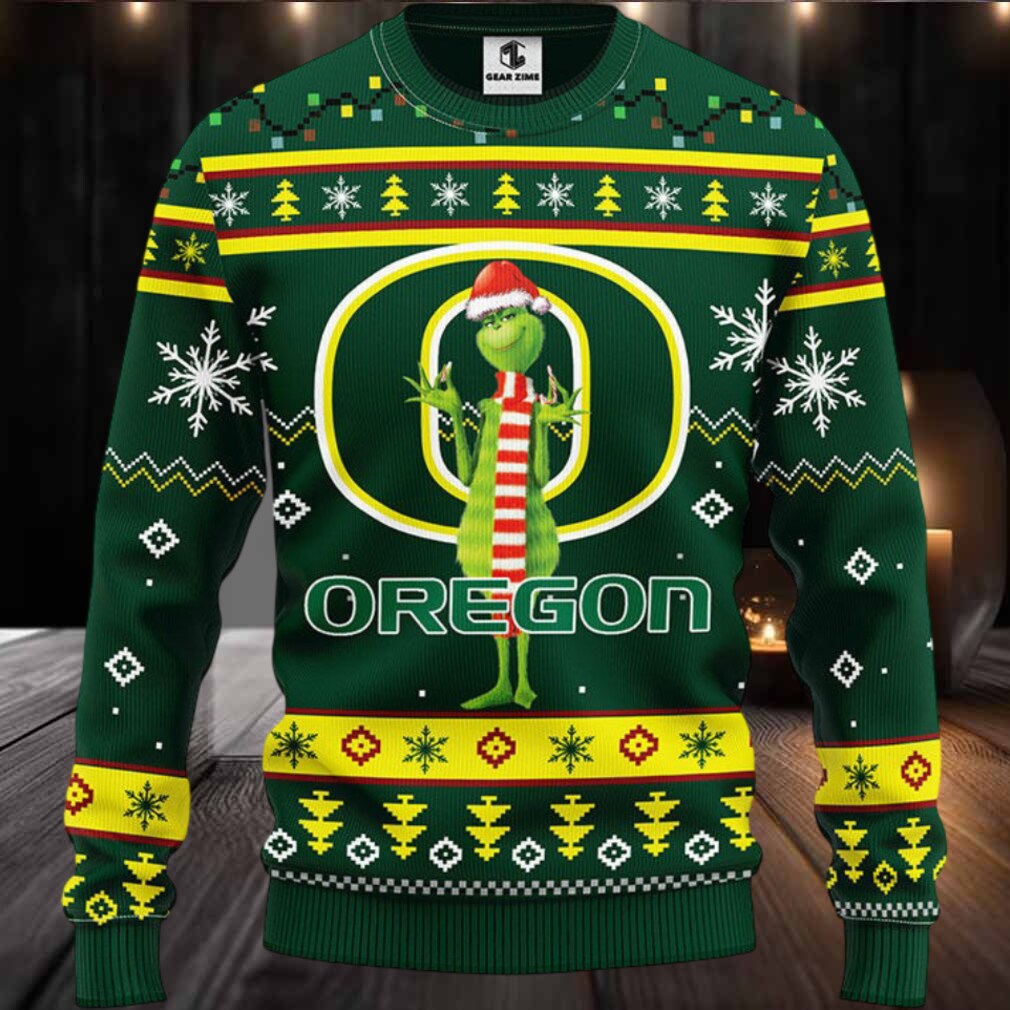Oregon Ducks Funny Grinch Ugly Christmas Sweater Oregon Ducks Funny Grinch Ugly Christmas Sweater