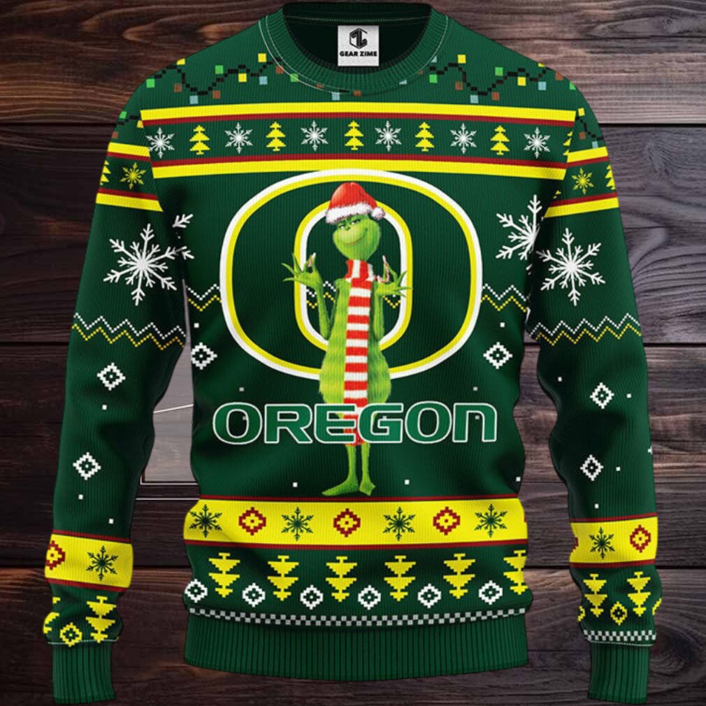 Oregon Ducks Funny Grinch Ugly Christmas Sweater Oregon Ducks Funny Grinch Ugly Christmas Sweater