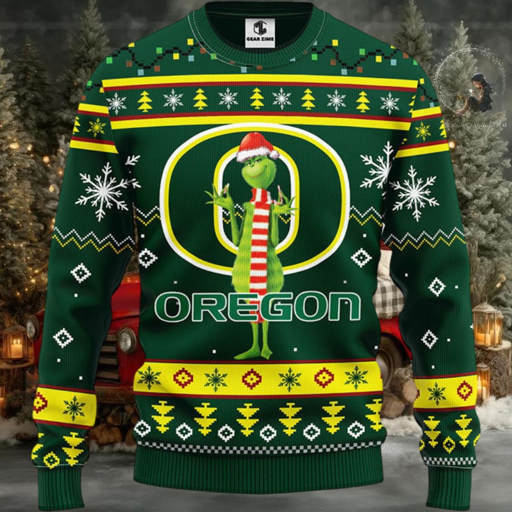 Oregon Ducks Funny Grinch Ugly Christmas Sweater Oregon Ducks Funny Grinch Ugly Christmas Sweater