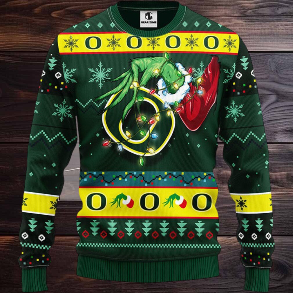 Oregon Ducks Grinch Ugly Christmas Sweater Oregon Ducks Grinch Ugly Christmas Sweater