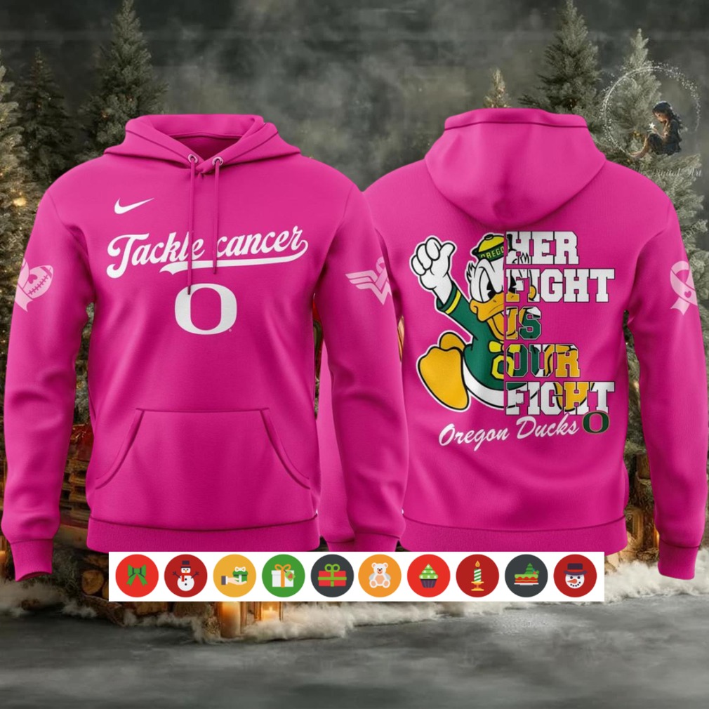 Oregon Ducks Tackle Cancer 2025 Hoodie Shirt Oregon Ducks Tackle Cancer 2025 Hoodie Shirt