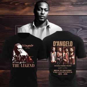 Original D’Angelo 1974 2025 Legendary R&B singer Two Sided Shirt