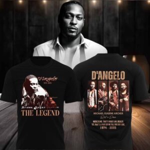 Original D’Angelo 1974 2025 Legendary R&B singer Two Sided Shirt