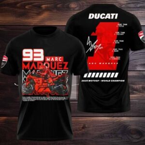 Original Ducati Lenovo Team Marc Marquez 2025 Two Sided Shirt