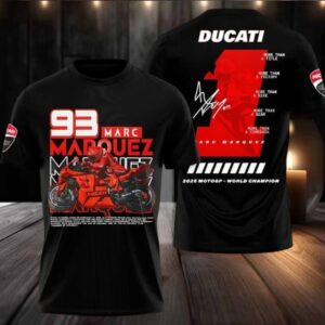Original Ducati Lenovo Team Marc Marquez 2025 Two Sided Shirt