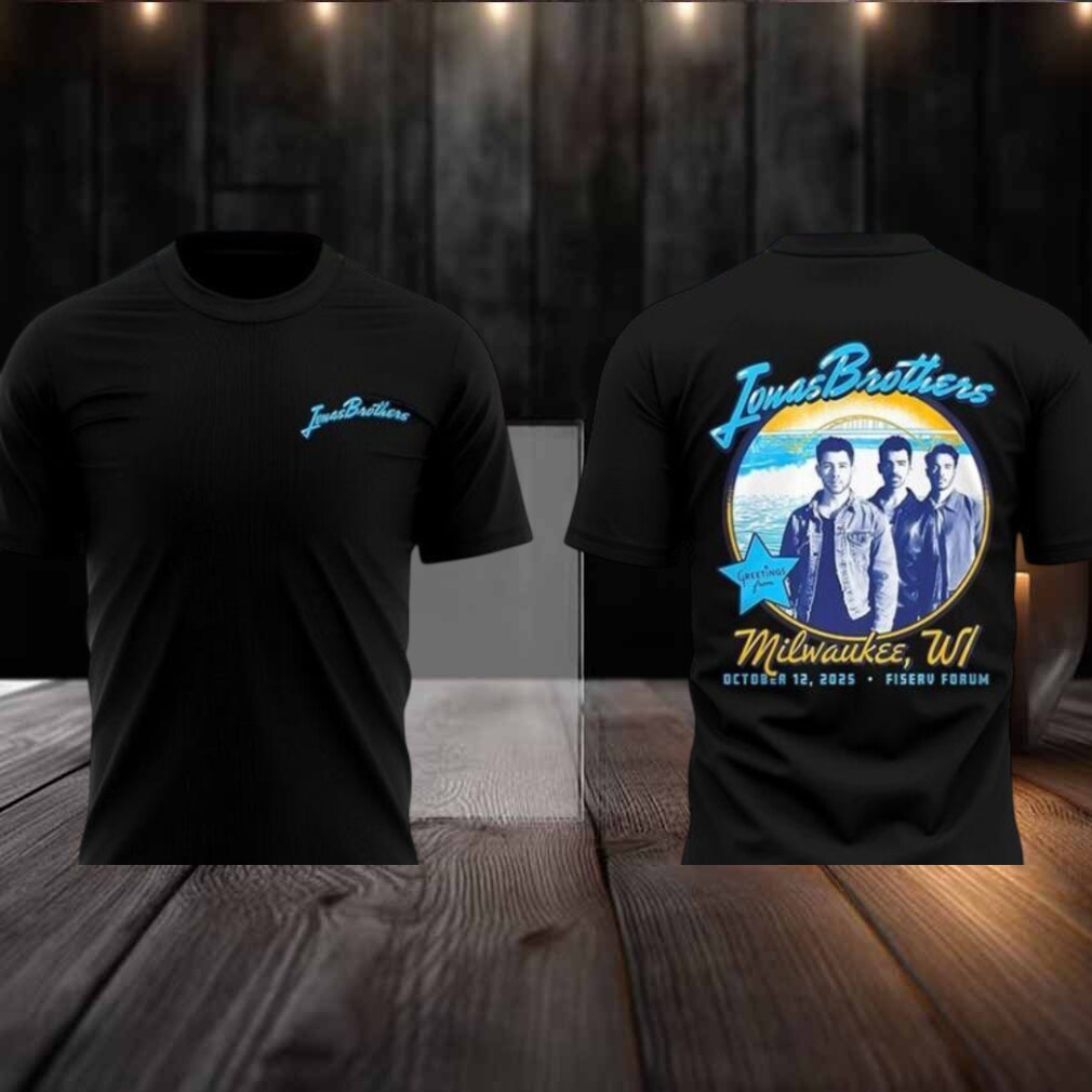 Original Jornas Brothers x Marshmello Greetings From Your Hometown x Milwaukee Two Sided Shirt Original Jornas Brothers x Marshmello Greetings From Your Hometown x Milwaukee Two Sided Shirt