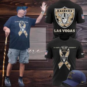 Original Las Vegas Raiders Us Navy Cold War Veteran Two Sided Shirt