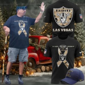 Original Las Vegas Raiders Us Navy Cold War Veteran Two Sided Shirt