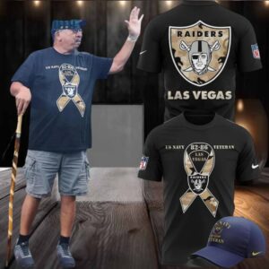 Original Las Vegas Raiders Us Navy Cold War Veteran Two Sided Shirt